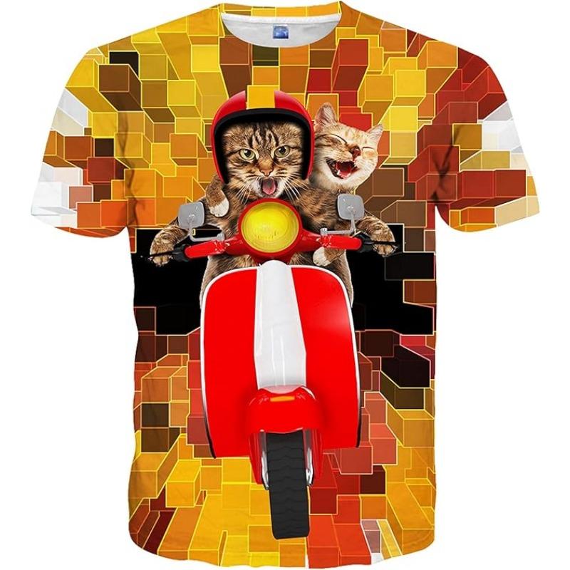 Casual Design 3D Printed Short Sleeve Men T Shirts Tees Summer 3D Digital Printed Men's Clothing Wear Fashion