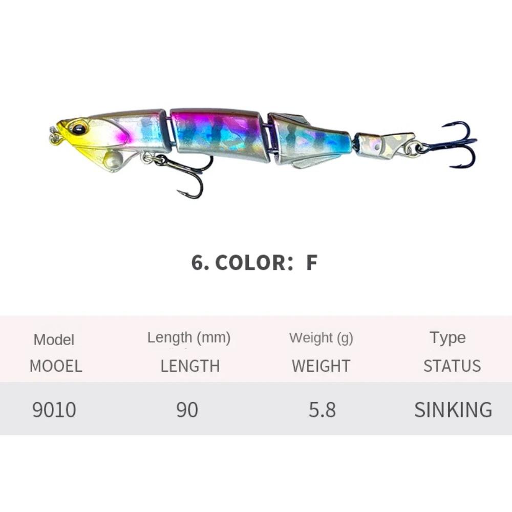 

Приманка для гольяна с 3D глазами, 4 секции, искусственная приманка, 2023, тонущая рыболовная приманка, рыболовные снасти