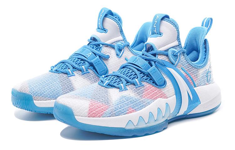 Men's Sneakers Anta GH2 Cushioning Slip Resistant Abrasion Resistant Low top Basketball Shoes Men's White Blue