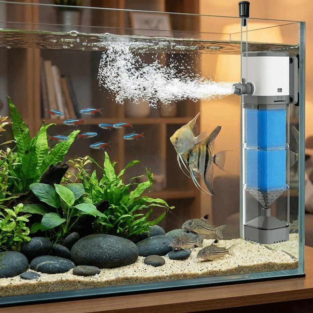 Low Noise Aquarium Filter Pump Removable Fish Stool Filter Collector Aquarium