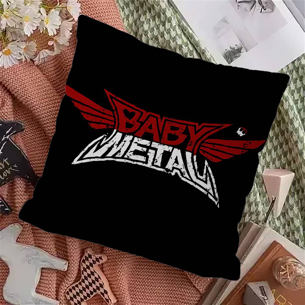 Japanese BBABYMETAL Band Music Cushion Cover Car Throw Pillow Case For Sofa Car Christmas Gift xcm xcm