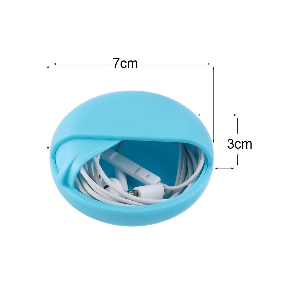 Carry Pouch Rotating Storage Earphone Case Data Line Box Wire Cable Organizer Jewelry Protective