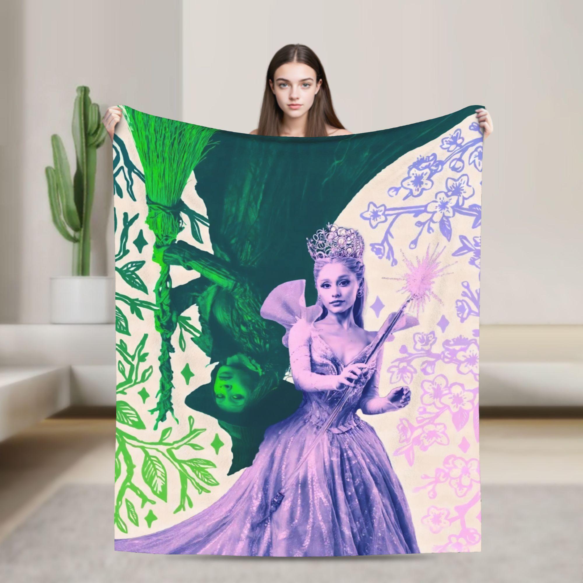 Wicked For Good Elphaba Glinda Flannel Blankets Witch Musical Awesome Throw Blankets for Home 200x150cm Lightweight 75x90cm