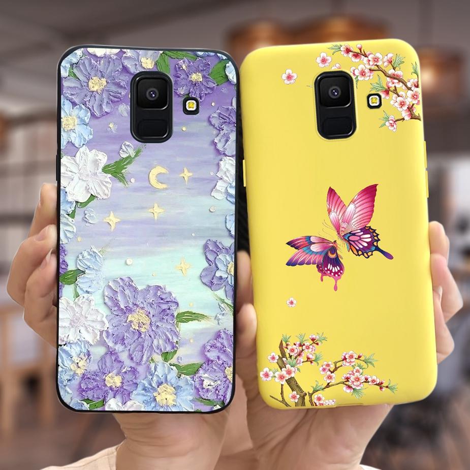 For Samsung Galaxy A6 Plus 2018 Case SM-A605F Cute Dinosaur Cartoon Cover Soft TPU Phone Case For Samsung A6 2018 A600F A6+ Bags