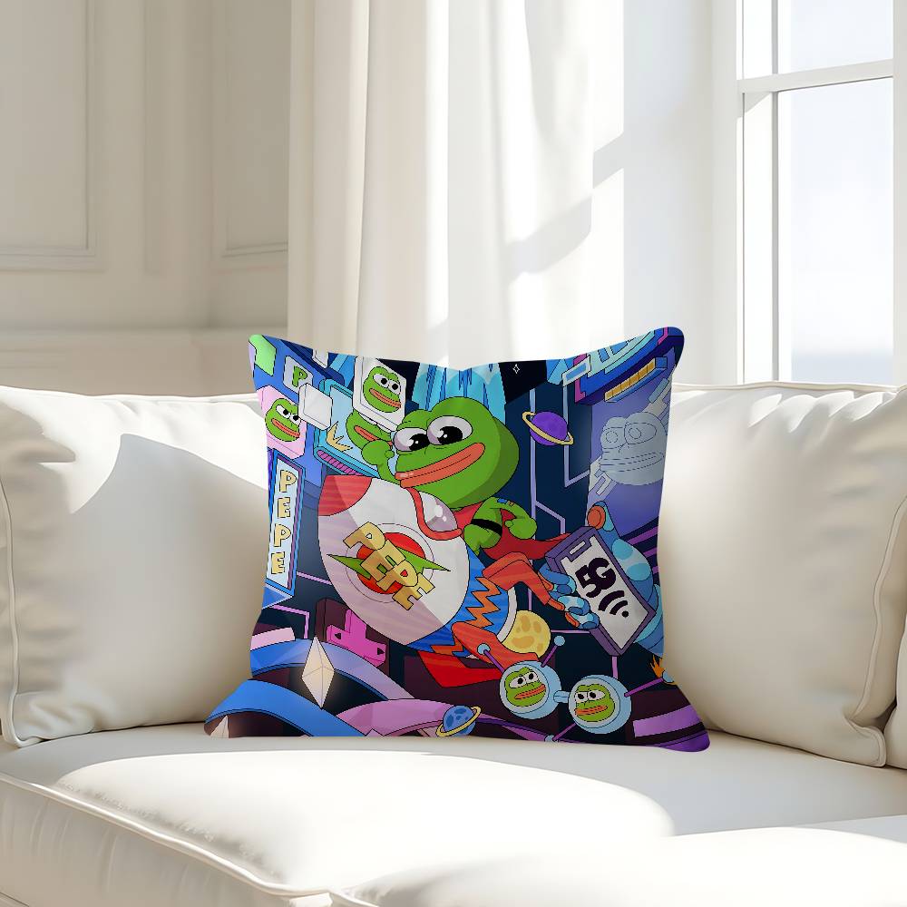 Cute P-pepe The Frog Cushion Cover Pillow Cover Decor Pillowcase Printed Cushion Case For Couch