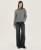 MIND BRIDGE WOMEN [W] Wide Gray Elastic Denim Pants