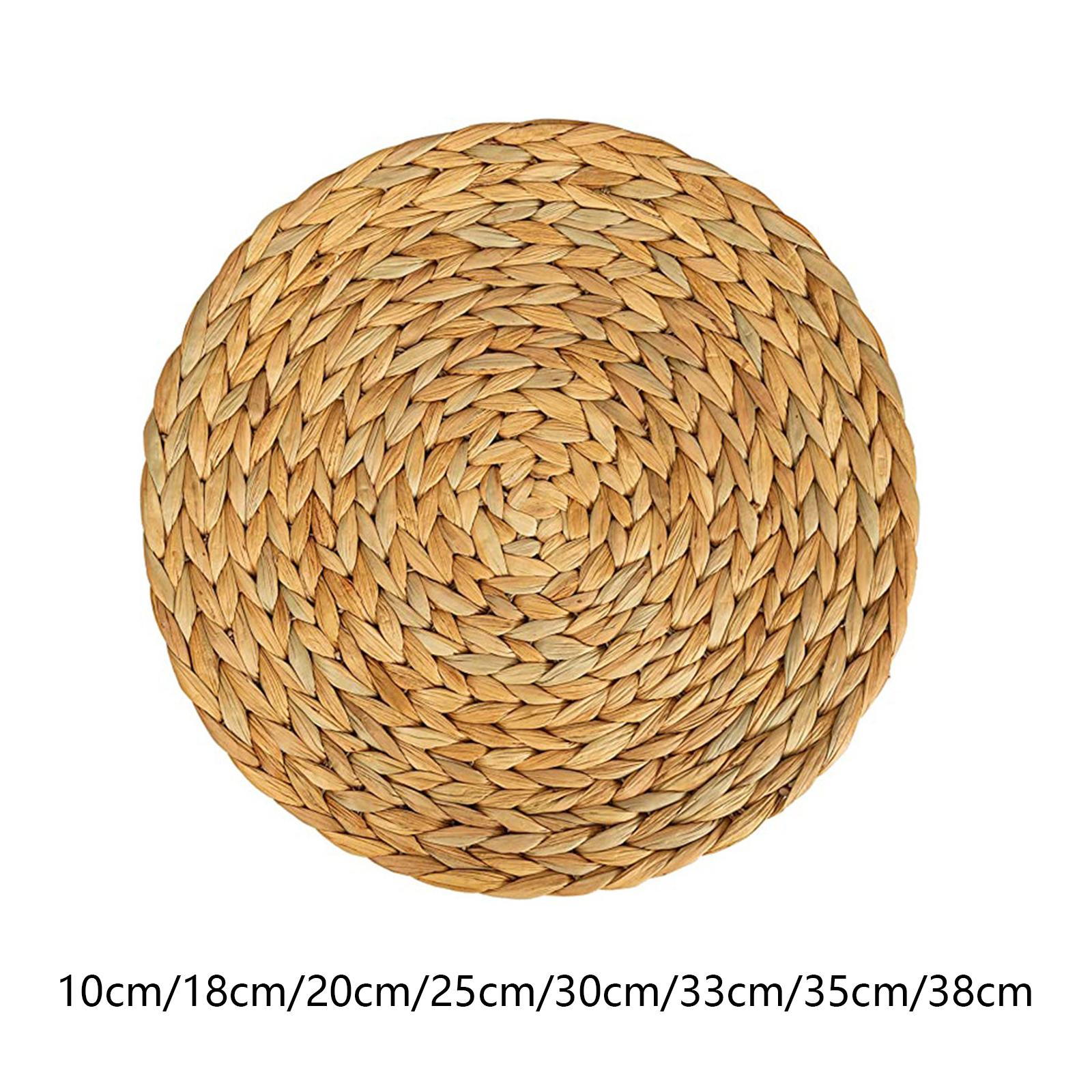 

Round Table Mat Fireplace Non Slip Decoration Heat Resistant Pads Woven Placemats for Party Halloween Cookware Indoor Dining 10cm