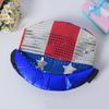 6Pieces 4th of July Patriotic Costume Set with Vest Hat Beard Sunglasses and Necklace for Holiday Celebration Gathering