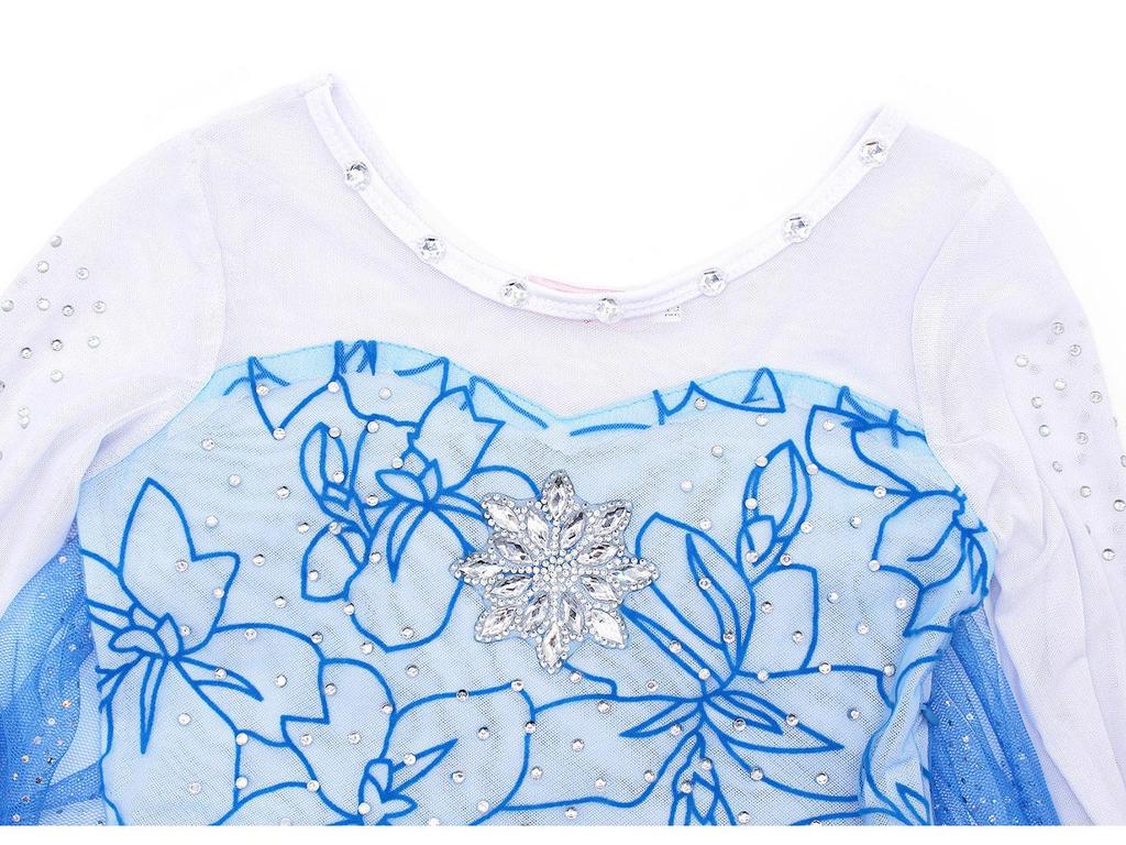 2025 Frozen Princess Elsa Long-Sleeve Dress for Girls (Ages 3-8)