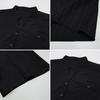Men's Lightweight Breathable Casual Shirt Short Sleeve Solid Color Button Placket Relaxed Fit Summer Top