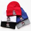 Autumn and Winter Trendy Cartoon Knitted Hats for Men and Women Labubu Embroidered Student Knit Hat, Warm Hat