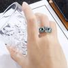 Adjustable Vintage Owl Ring Men Women Retro Colorful Eyes Ring