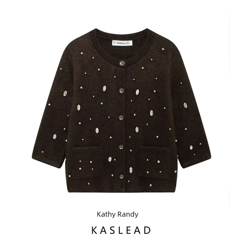 Kaslead New Arrival Women's Fashion Style Fashion Minimalist Jewelry Beading Knitting Outwear 6427113