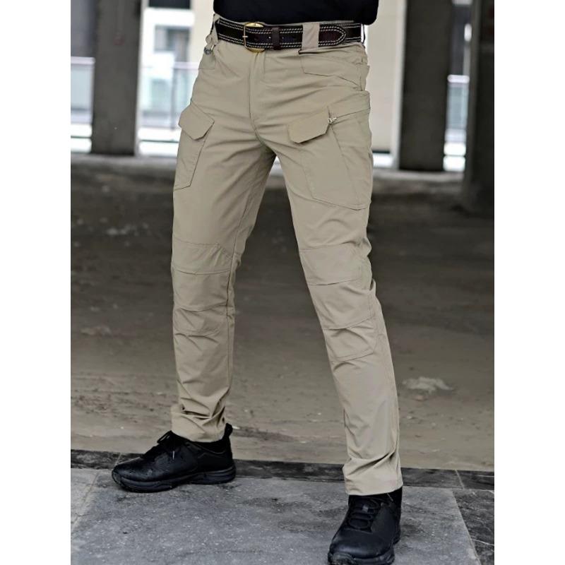 Multifunctional pockets and button zipper placket lightweight breathable overalls for all seasons 5