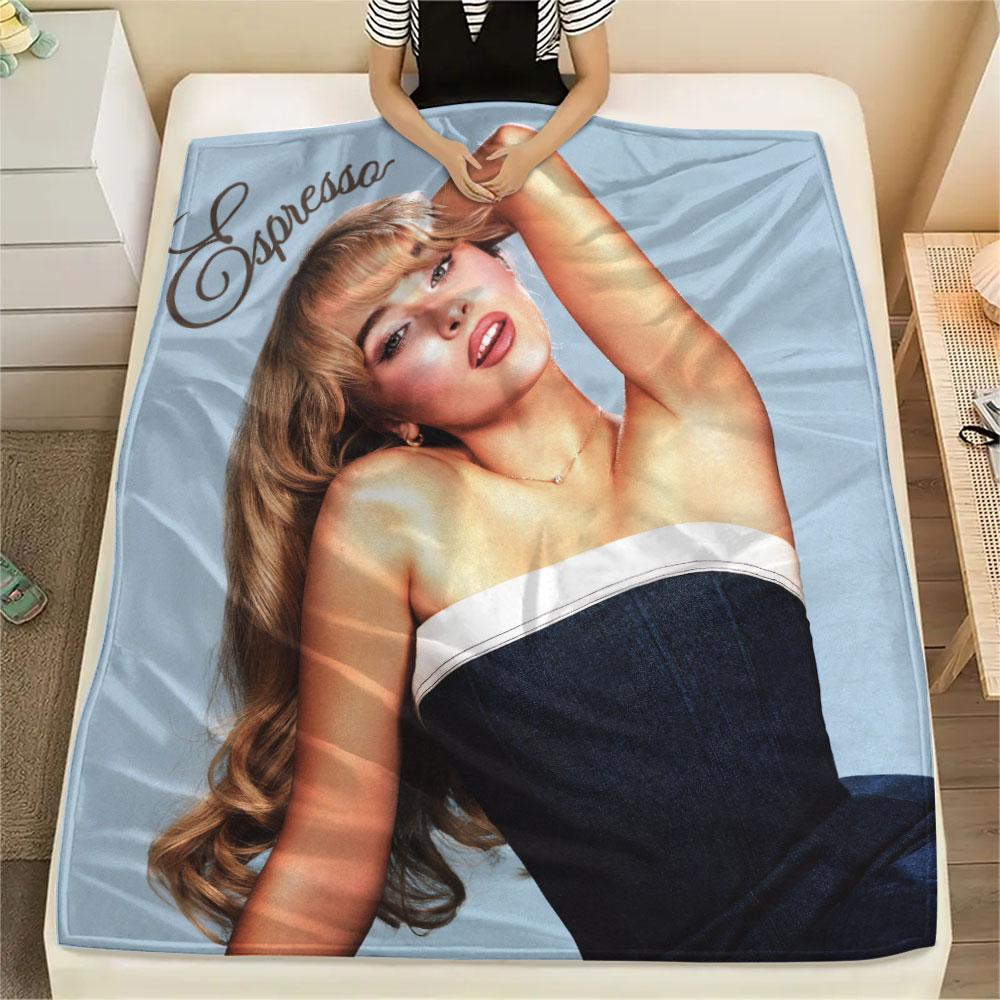 Sabrina Printed Flannel Blanket, Soft Throw for Bedroom Sofa, Washable, Fan Merchandise, Great Gift.