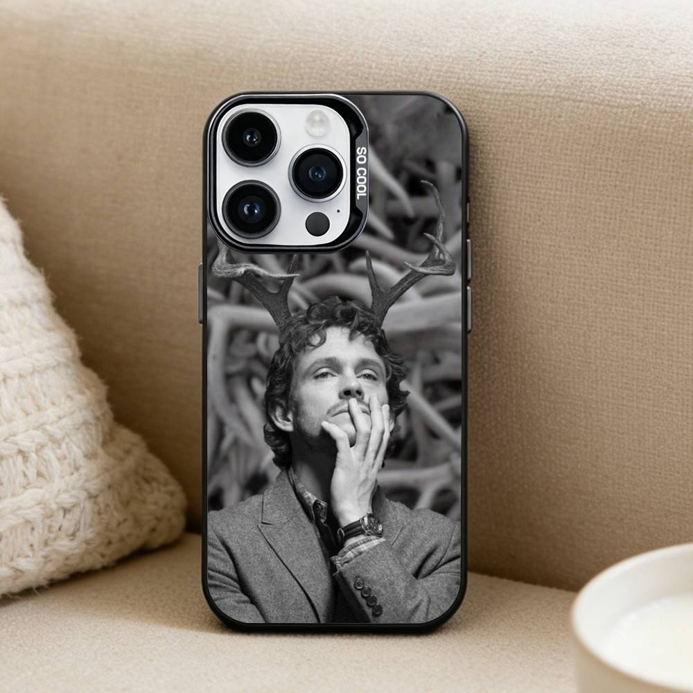 

W-Will Graham H-Hannibal Phone Case For iPhone 16,15,14,13,12,17,Pro,MAX Black Matte Shockproof Cover iPhone15pro