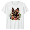 German Shepherd Dog Portrait Surrounded Womens T-Shirt German Shepherd Dog Pet
