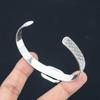 Natural Kambaba Jasper Gemstone Bangle Adjustable 925 Sterling Silver For Girls