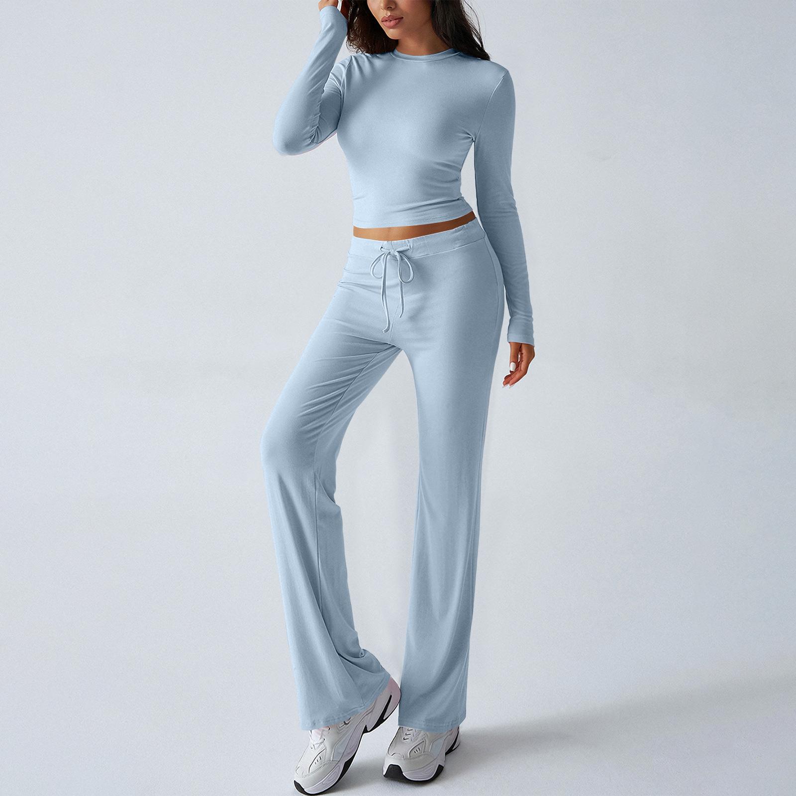 

Two Piece Sets For Women Casual Loose Long Sleeve Shirts And High Waisted Drawstring Shorts Tracksuit Fall Outfits L