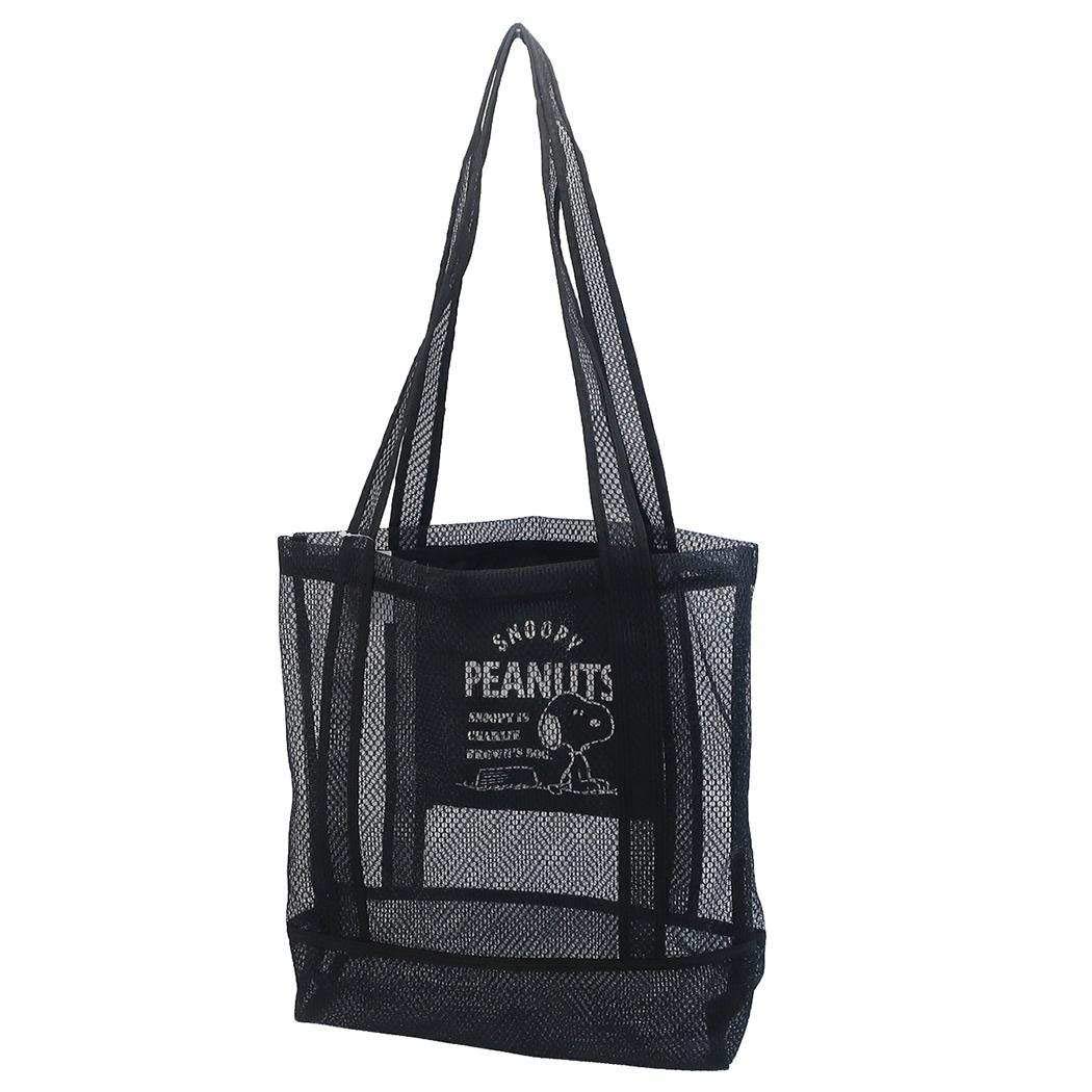 

Marimo Craft Snoopy Mesh Peanut x H40 x [Tote Bag] Tote/Black W36.5 D9.5cm чорний
