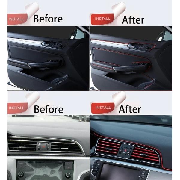 10M-3M Universal Car Moulding Decoration Flexible Strips 5M/3M Interior Auto Mouldings Car Cover Trim Dashboard Door Car-styling