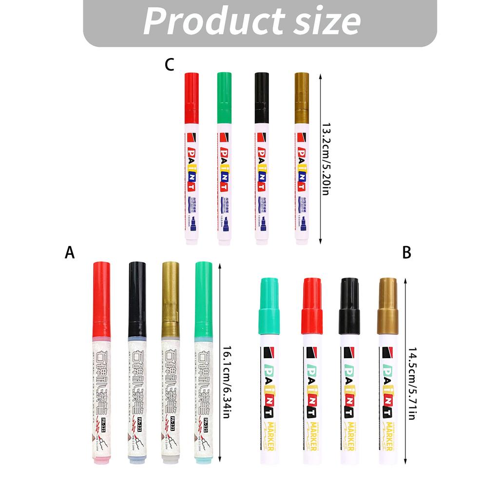 Fade Resistant Monument Paint Pen Sunproof Waterproof Stone Marker Pen For Writing Coloring On Tombstones Gravestone