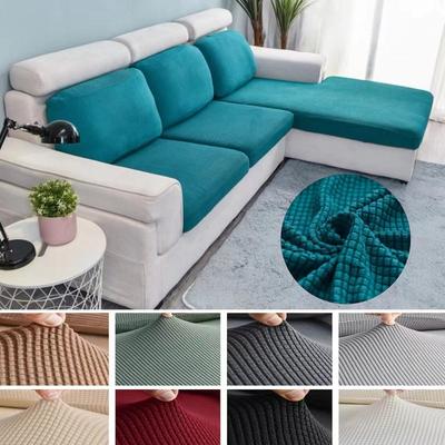 Solid Color Thicken Elastic Sofa Cover Living Room Protector Kids Slipcover Couch Cover Seat Cushion Washable Removable 1Pcs