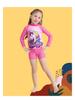 Girls' Long Sleeve Unicorn Striped Swimsuit Set (2025)