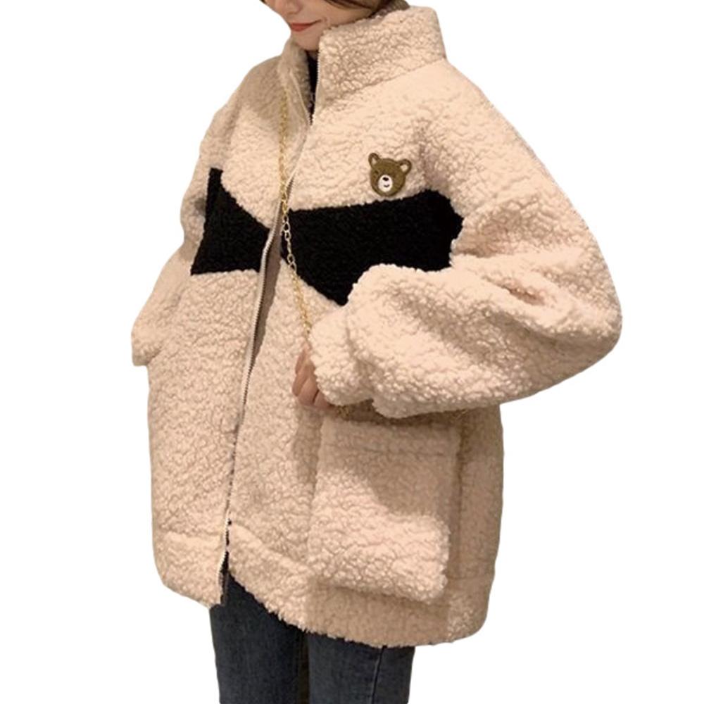 zipper wool coat