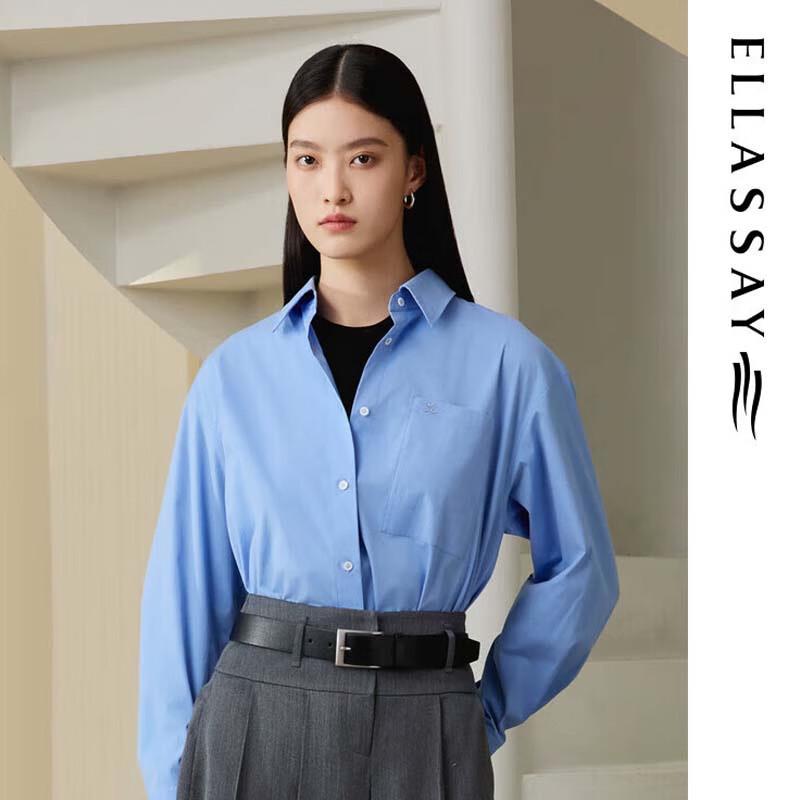 ELLASSAY Women's Relaxed Fit Long Sleeve Shirt