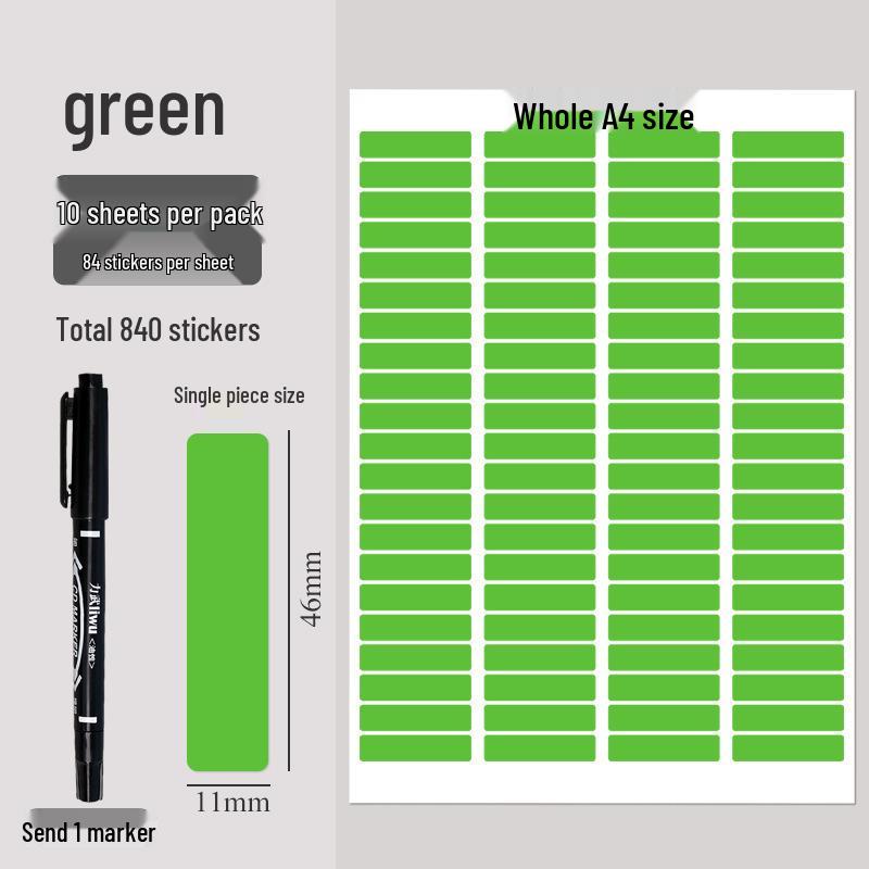 Pegatinas de Etiquetas Autoadhesivas Codificadas por Color para Identificación de Tareas y Cuadernos de Ejercicios