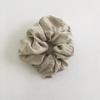 Khaki Beige Striped Scrunchie