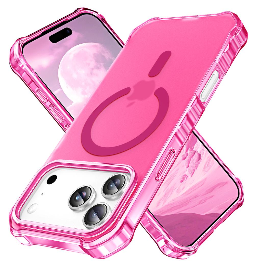 For iPhone 17 Pro Max Case Compatible with MagSafe Small Wavy Edge PC+TPU Phone Cover