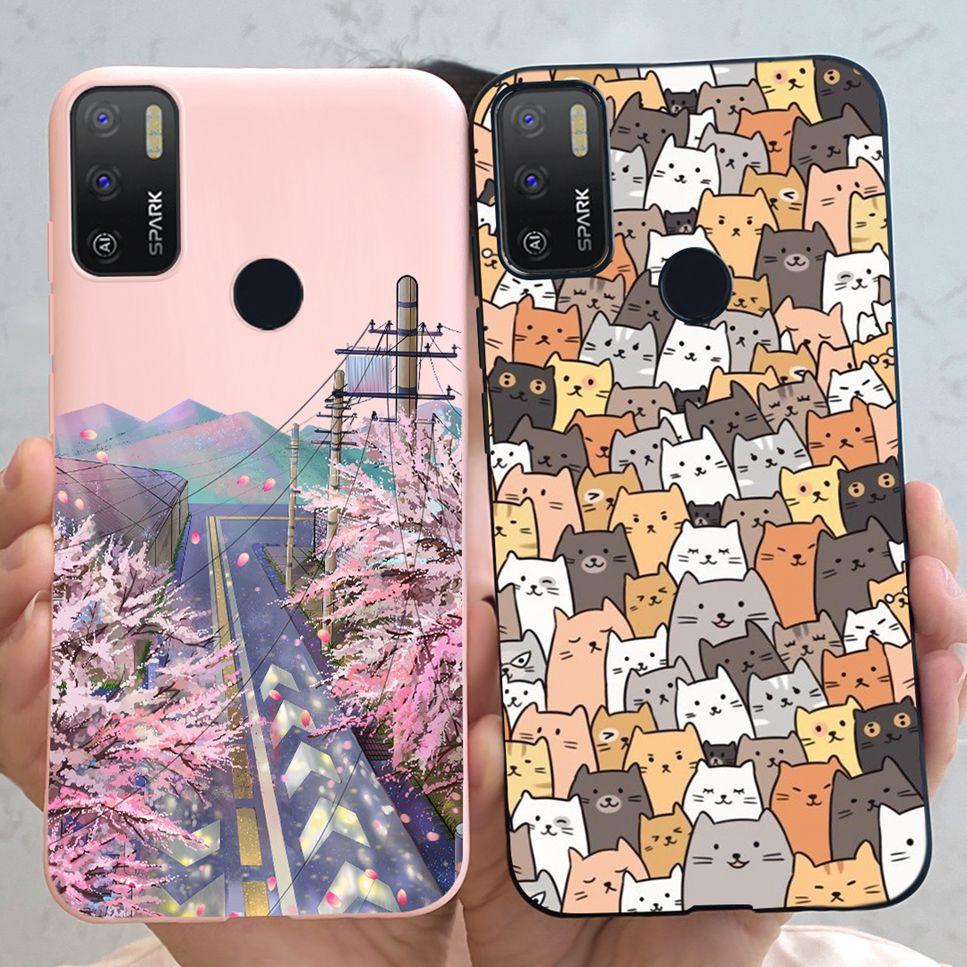 For Tecno Spark 5 Air 7.0" Case Space Astronaut Cute Cat Soft Silicone Cover For Tecno Spark5 Air KD6a Bumper Phone Case Coque
