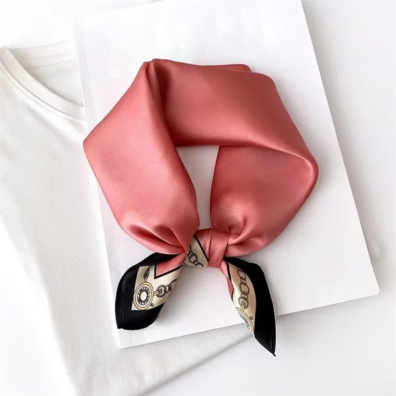 New 100% Natural Real Silk Scarf Fashion Women Summer Beach Small 53*53cm Neck Scarves Shawl Bandana Hijab Pashmina Poncho 2026