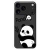 For iPhone 17 Pro Case Panda Pattern Printing Straight Edge TPU Phone Back Cover