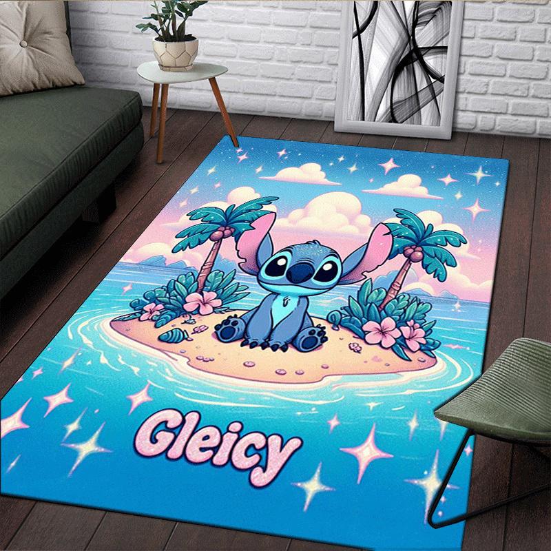 1pc Stitch Pattern Area Rug Soft Flannel Floor Mat for Living Room,Office,Bedroom and Carpet,Sofa Coffee Table Floor Mat