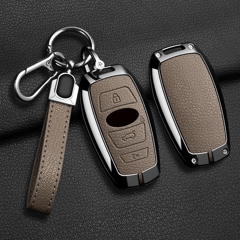 Zinc Alloy Leather Car Key Case For Subaru Brz Forester Legacy Outback Wrx Sti Impreza Xv Crosstrek Key Fob Car Accessories
