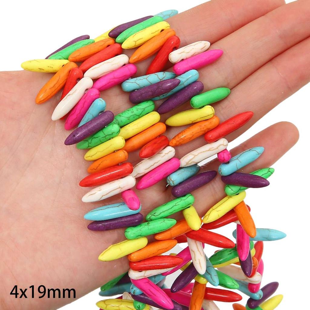Synthetic Colour Turquoise Various Shapes of Colour Beads For Handmade Bracelet Necklace Keychain DIY Craft Jewelry Making Accessories