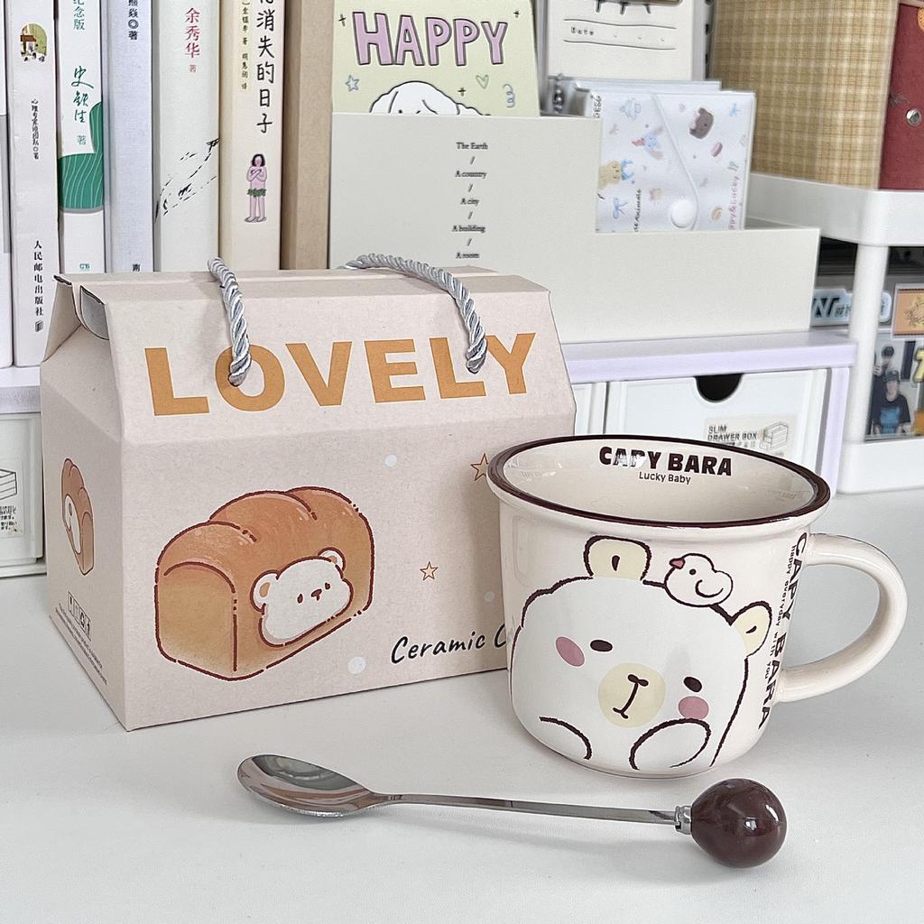 Birthday Gift for Best Friend Cute Kapibala Ceramic Mug for Boys and Girls Coffee Milk Cup Souvenir