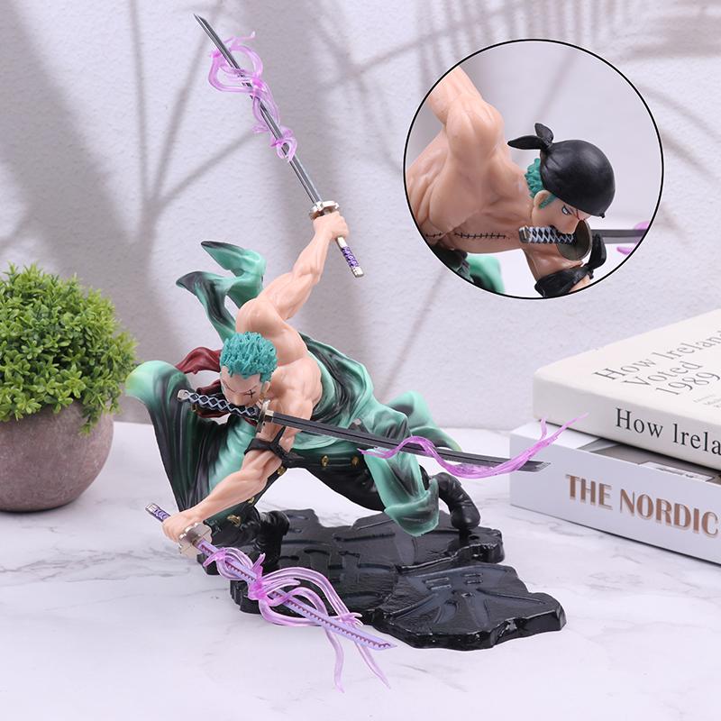 1Pcs Kid Toy Anime Figure Gk Roronoa Zoro Three-Blade Sa-Maximum Manga Anime Statue Action Figure Collection Model
