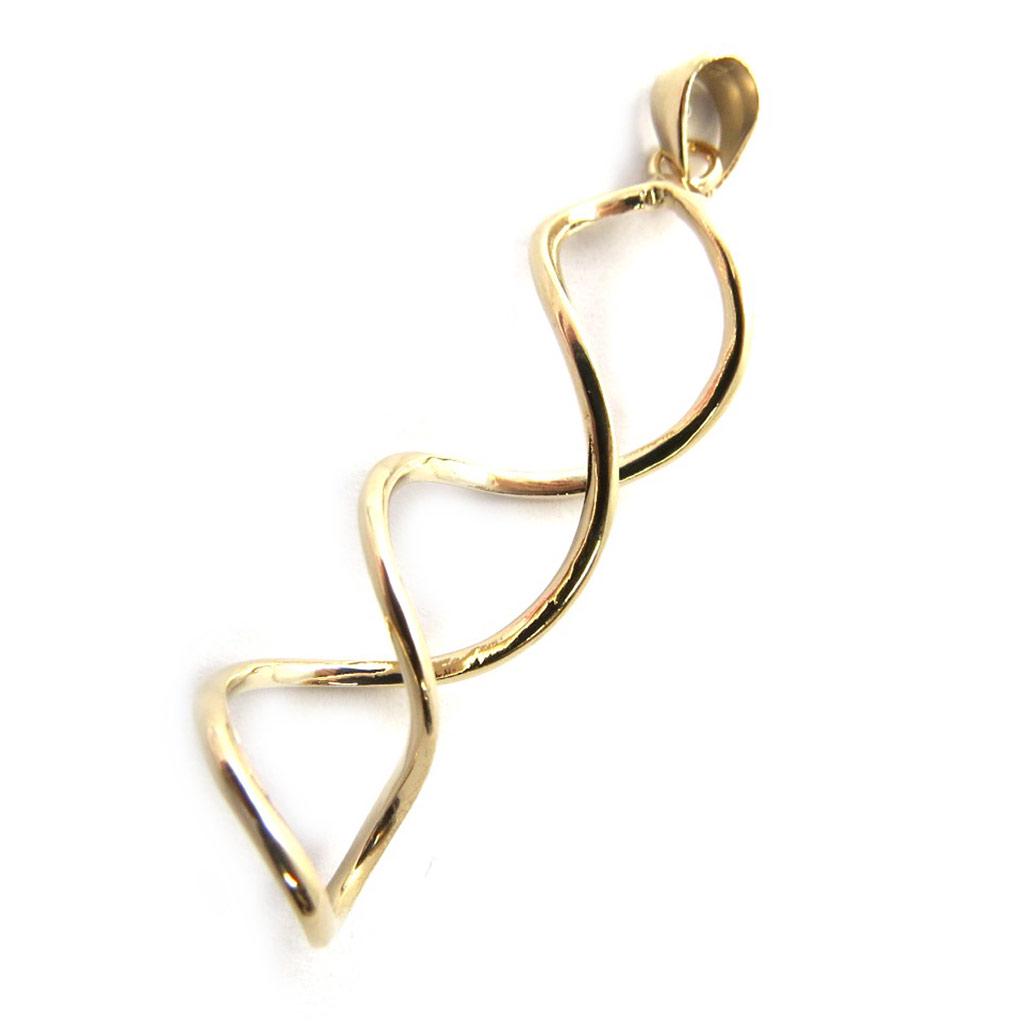 Les Trésors De Lily [M8734] - Gold Plated Pendant 'Choreography' Gold - 40x11 Mm