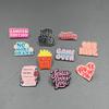 Motivational English Heart Alloy Enamel Brooch: Versatile Accessory for Clothing, Shoes, and Bags