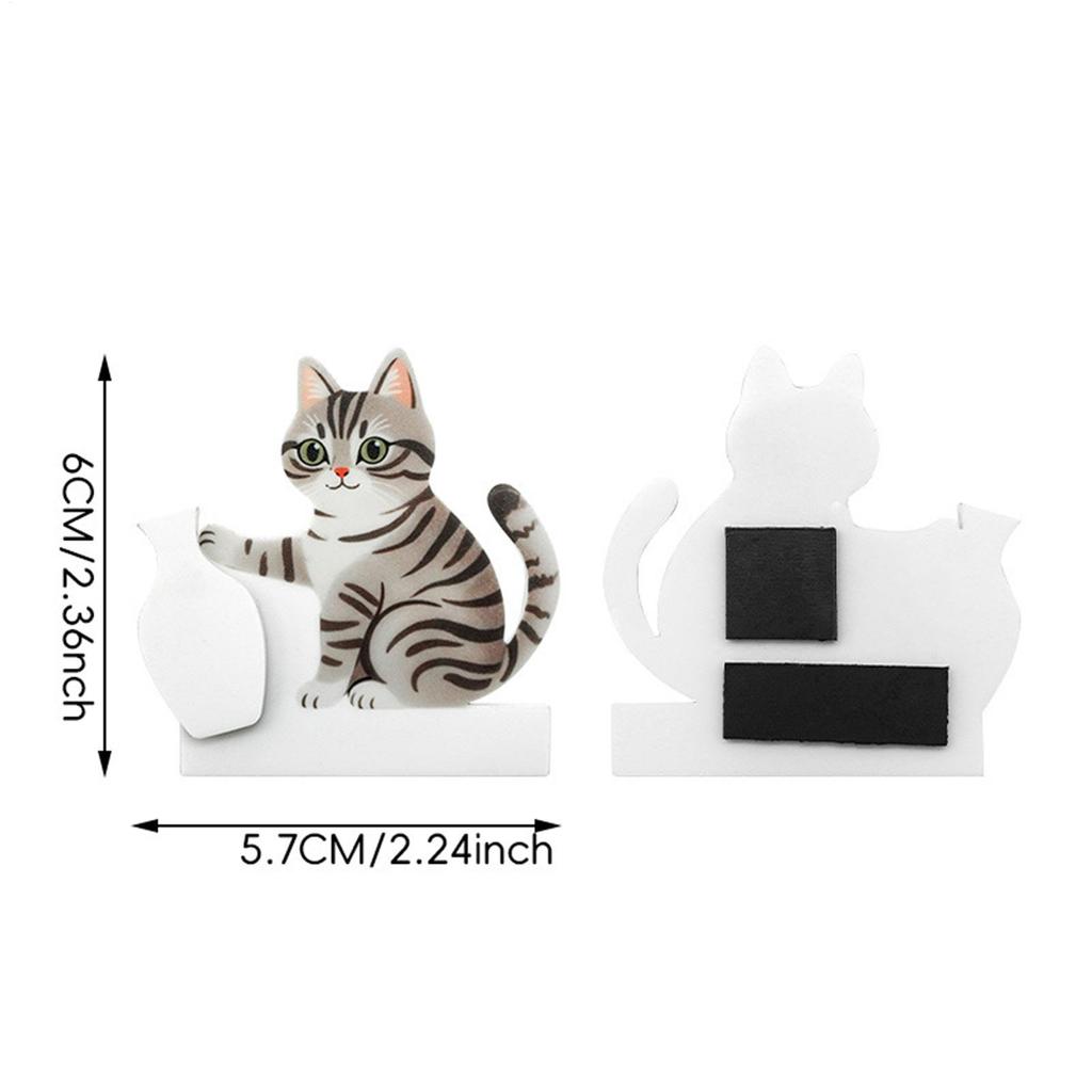 Funny Fridge Magnets Creative Cats Whiskers Keeper With Mini Vases Sticker For Homes Kitchen Cabinet Whiteboards