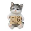 Ubia Tabby and White Cat Calendar, 8.5 X 7.5 X 11 Cm, Doll Figurine, Animal Ornament, Garden Decor, Realistic, Cute Cat, H23082-16