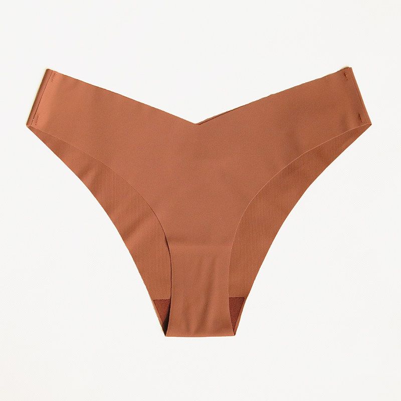

Exercise Workout Pants Seamless T-Back Women s Thin V-Shaped One-Piece Elastic Yoga Invisible Fashion Sexy Panties Skin Brown S