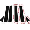 6pcs/set for Chevrolet TrailBlazer (crossover) 2021-2024 Window Trim Covers Center Film Column B C Pillar Posts Sticker Car Accessories