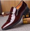 Leather Shoes Men  Business Oxford  Breathable Patent Leather Formal Shoes Plus Size Man Office Wedding Flats Male Black