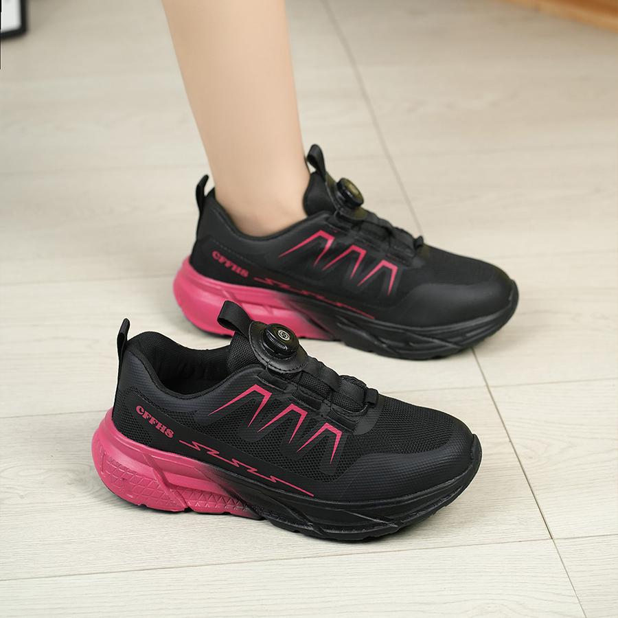 Women Rotary Buckle Slip Resistant Sneakers Breathable Mesh Shoes Safety Shoes Work Puncture-Proof Anti-Smash Steel Toe Shoes