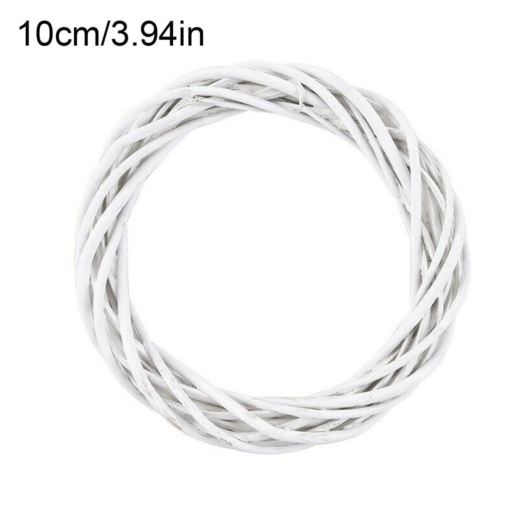 10-30CM Home Window Door Xmas Party Decorations Vine Ring White Wreath Christmas Rattan Ring Wreath Wicker Garland Hanging